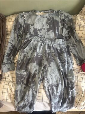 Blue Tie-Dye Loungewear Set